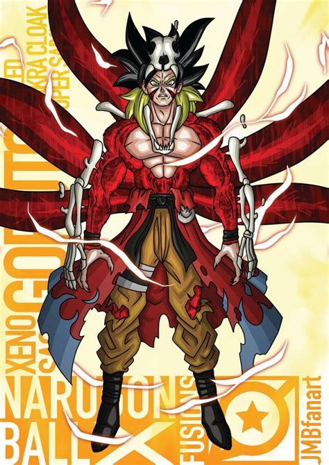 Xeno Sage Goruto 6 Tailed Cc Super Saiyan 4 By Jmbfanart Anime Dragon