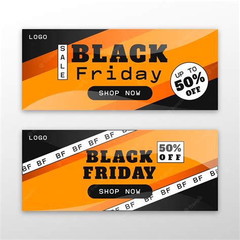 Free Vector Black Friday Banners In Flat Design