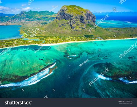 Aerial View Mauritius Island Panorama Famous Stock Photo 737822185