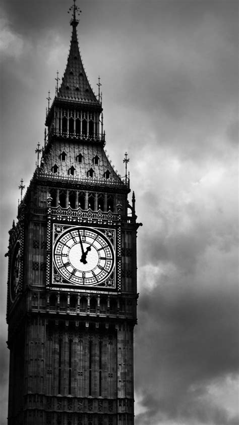 Big Ben Black And White Wallpaper For 1080x1920