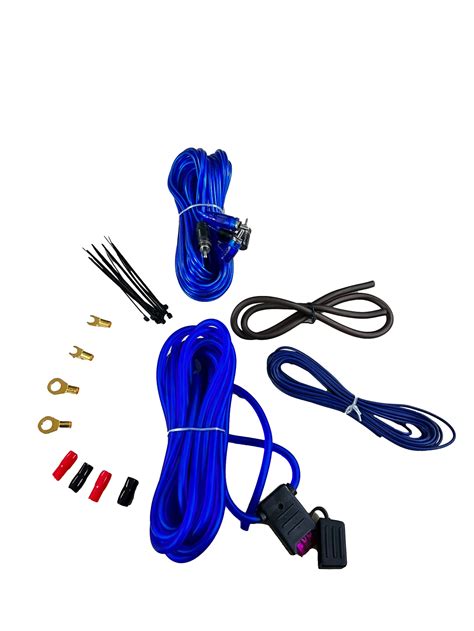 8 Gauge Amp Kit For Amplifier Install Wiring Complete Rca Cable Blue 1500w