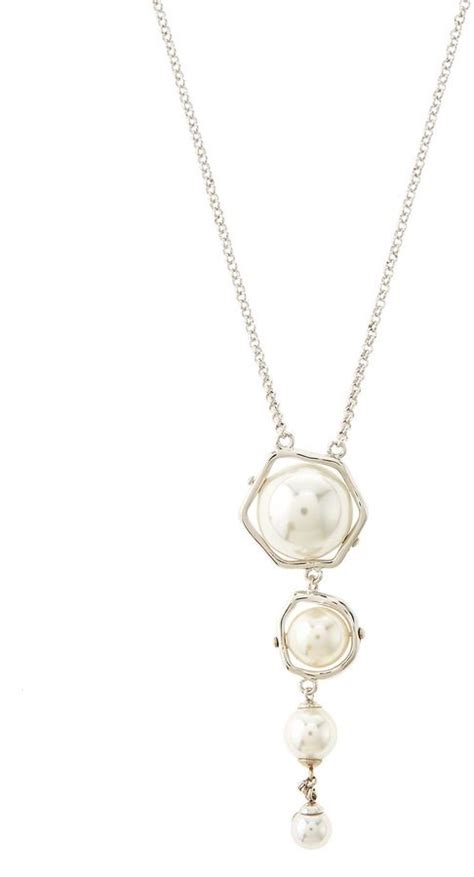 Majorica Sterling Silver Faux Pearl Pendant Necklace ShopStyle Clothes And Shoes Pendant