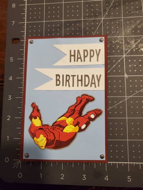 D Iron Man Birthday Card Etsy
