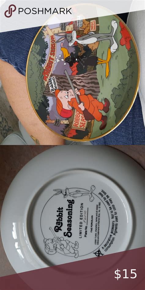 1992 Looney Tunes Limited Edition Plate Rabbit Season Looney Tunes