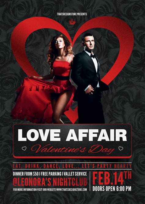 Valentine S Day Flyer Template V1 Party Flyers For Photoshop