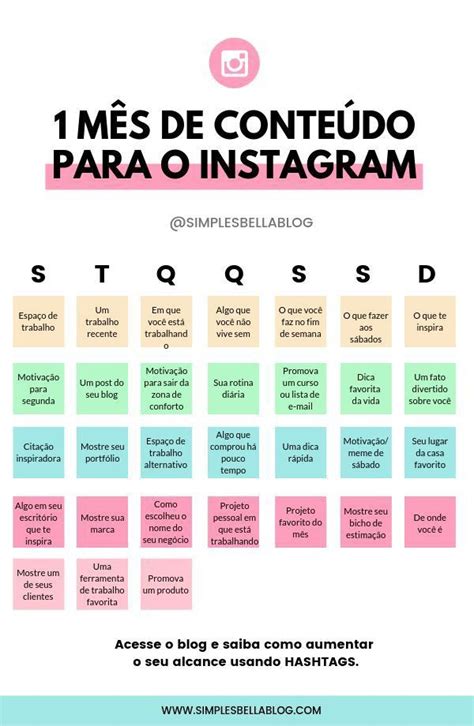 Ideias Para Redes Sociais Instagram Marketing Instagram Planner
