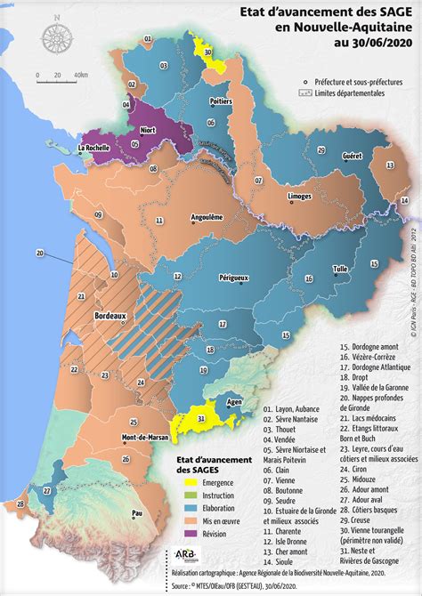 The main cities with more than 30,000 inhabitants (2014) in the region are: Planifier, aménager, organiser - Agence Régionale de la Biodiversité Nouvelle-Aquitaine