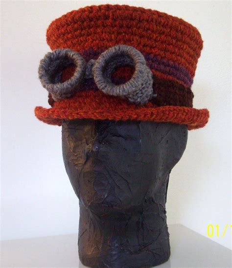 Steampunk Tophat With Goggles By Cajunvixen On Deviantart Crochet