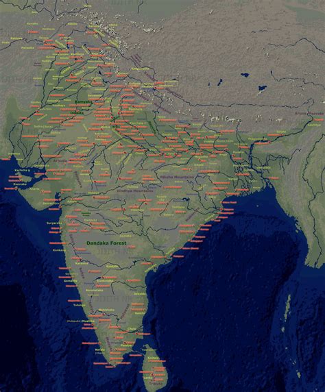 Ancient Maps India Timeline Ramayana Mahabharata Ancient India Map