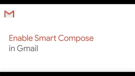 Enable Smart Compose In Gmail Youtube
