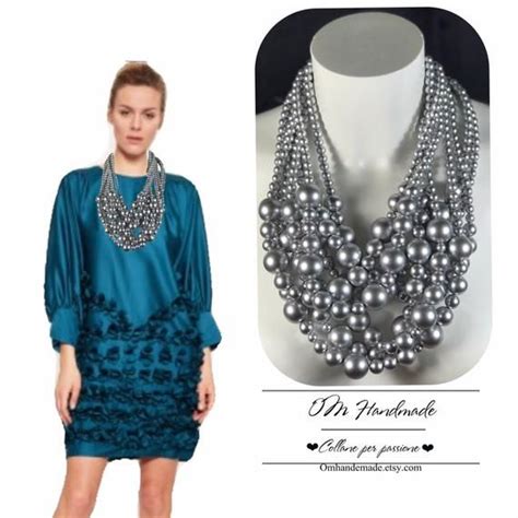 La collana della linea perleadi disponibile in argento 925. Collana argento, collana bavaglio, collana oversize ...