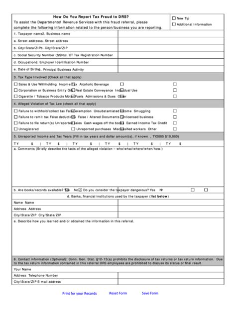 Fillable Form 211 Irs Fraud Report Form Printable Pdf Download