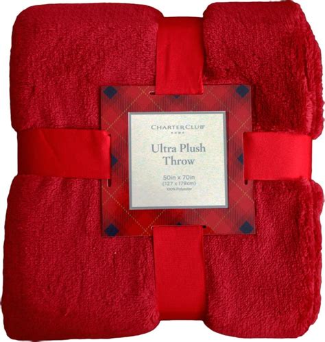 Red Charter Club Home Ultra Plush Throw Red Home And Kitchen