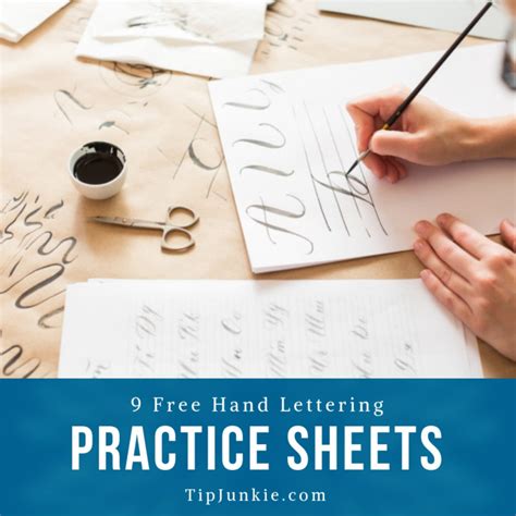 9 Free Hand Lettering Practice Sheets Tip Junkie