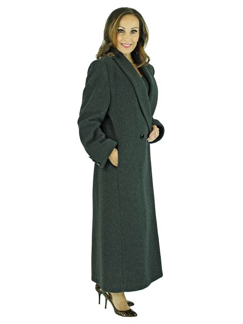 Black Loro Piana Cashmere Wool Coat Womens Wool Coat Medium