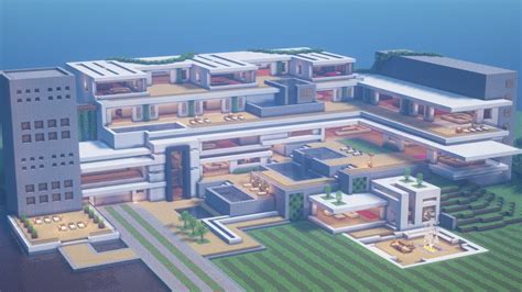 Minecraft Modern Mega Mansion Tutorial Architecture Build 7 Pt 1