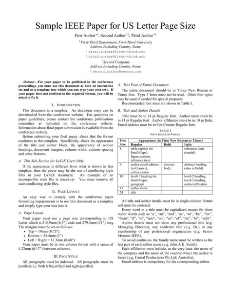I am using the ieee style for references. Ieee Paper Word Template In Us Letter Page Size (V3) within Template For Ieee Paper Format In ...