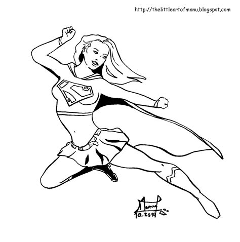 Supergirl Coloring Pages Printable Sketch Coloring Page