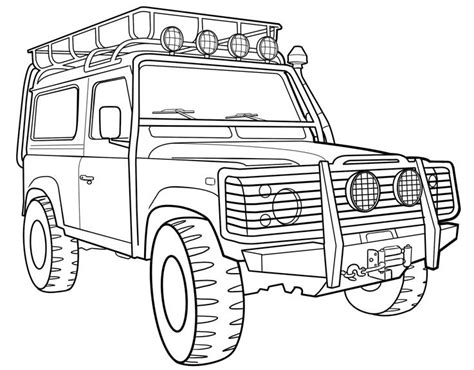 Land Rover Coloring Pages At Free Printable