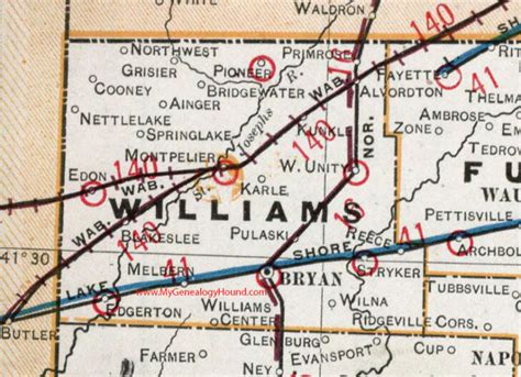 Williams County Ohio 1901 Map Bryan Oh Maps Of Ohio