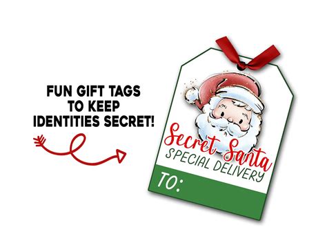 Secret Santa T Exchange Kit Printable Christmas Secret Etsy