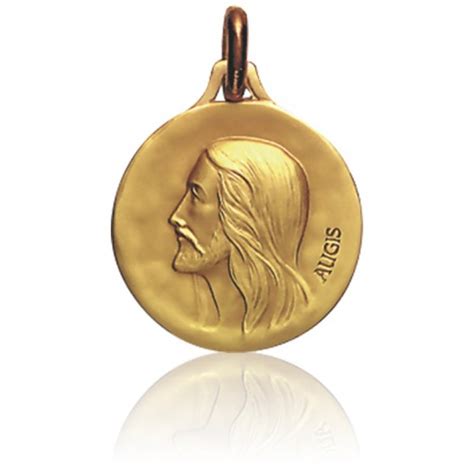 Medalla Cristo De Perfil Oro Amarillo Ocarat