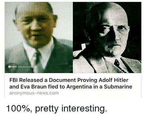 Fbi Released A Document Proving Adolf Hitler And Eva Braun Fled To