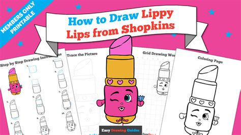 how to draw lippy lips from shopkins really easy drawing tutorial
