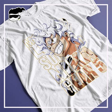 Camiseta One Piece Luffy Nika Unissex Camisa Anime Gear 5 Escorrega O