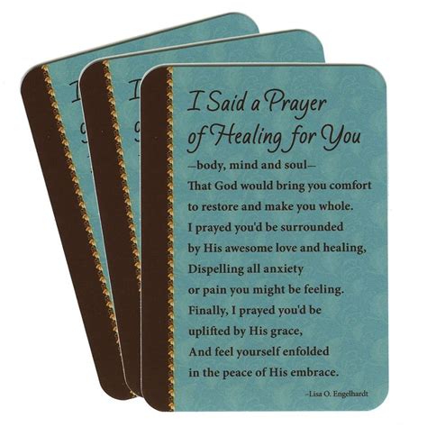 I Said A Prayer Of Healing Laminated Prayer Cards Pack Of 25 Walmart