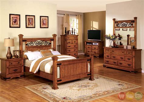 Maybe you would like to learn more about one of these? Sonoma Country American Oak Poster Bedroom Set with Rod ...