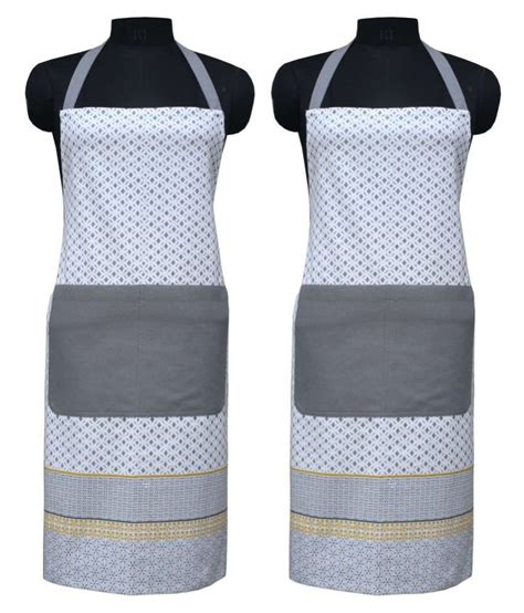 Printed Kitchen Apron Set Of 2 Buy Printed Kitchen Apron Set Of 2 Online At Low Price