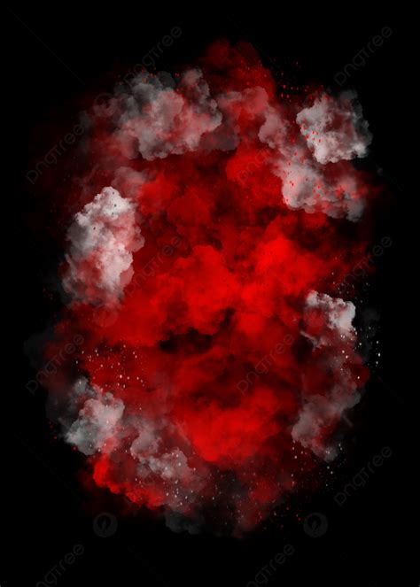 Red And White Color Smoke Explosion Effect Background Wallpaper Image