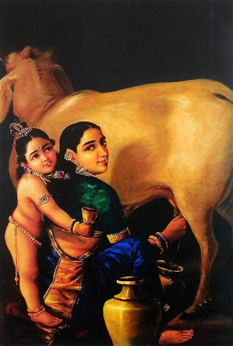 Yashoda Krishna Raja Ravi Varma Reprint Ravivarma Paintings Raja