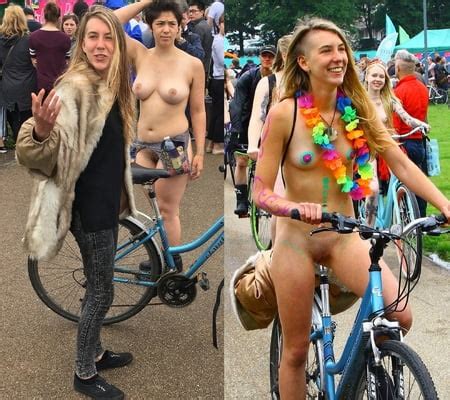 Dressed Undressed WNBR Girls World Naked Bike Ride Play Beautiful