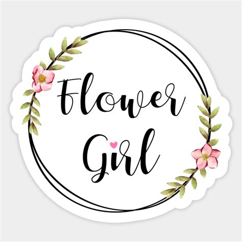 Flower Girl Flower Girl Wedding Sticker Teepublic