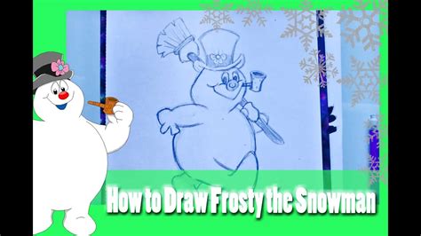 how to draw frosty the snowman a christmas doodle tutorial dramaticparrot youtube