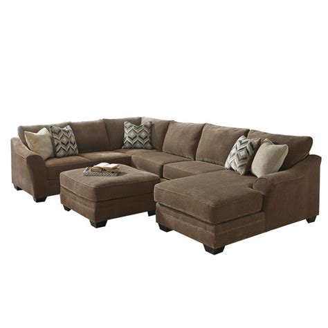 Sectionals, sectional sofas & couches. Chenille Sectional Sofas With Chaise Lowry Gray Chenille ...