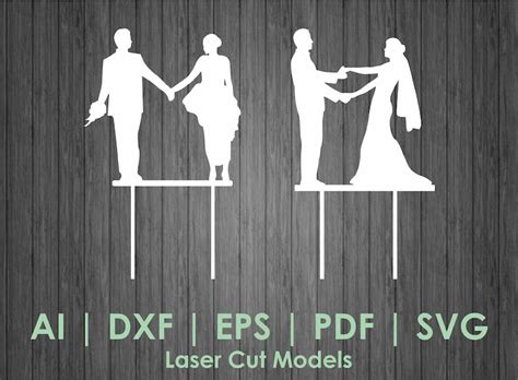 Wedding Cake Topper Svg Eps Custom Cake Topper Etsy