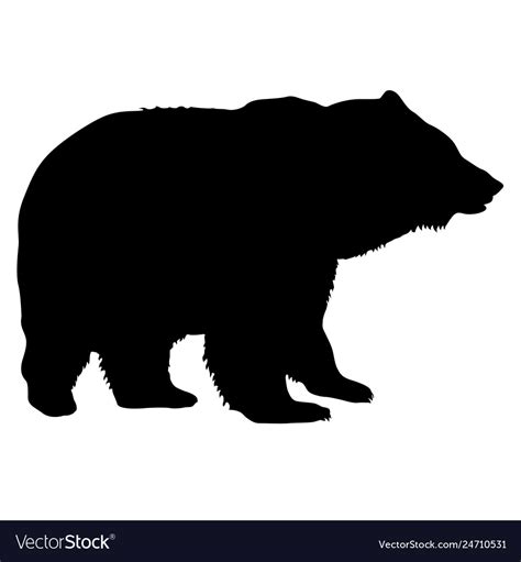 Grizzly Bear Silhouette Vector
