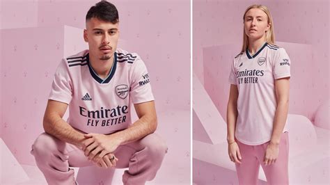 Arsenal And Adidas Unveil All Pink 2022 23 Third Kit