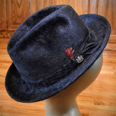 Vintage Classic Mens Biltmore Grand Beaver Fur Fedora Hat 7 12 With
