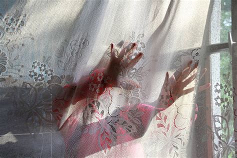Hiding Behind The Curtain Stock Photos Pictures And Royalty Free Images