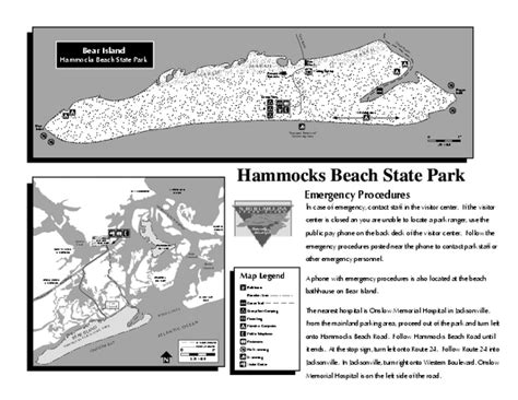Hammocks Beach State Park Map Swansboro Nc 28584 Mappery