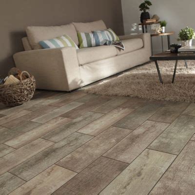 D'une épaisseur de 9 mm, ses lames font 128,6 x 16 cm. Carrelage sol et mur bois 17,5 x 50 cm Julyo (vendu au ...