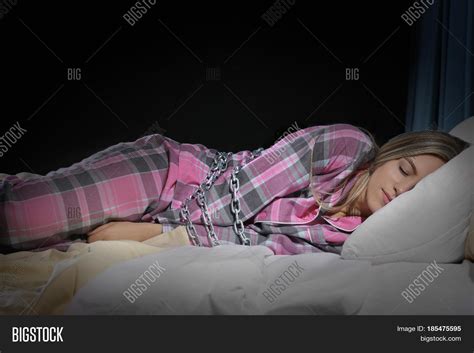 Girl Cuffed To Bed