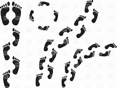 Footprints Vector Clipart Steps Footprint Foot Human
