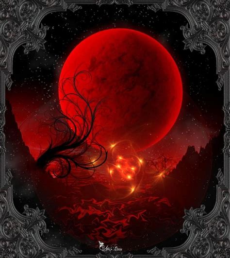 Blood Moon Digital Art By Ali Oppy