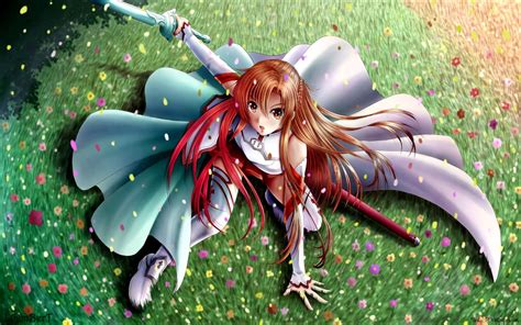 Asuna Yuuki Sword Art Onlinelambent Light Hd Wallpaper Download