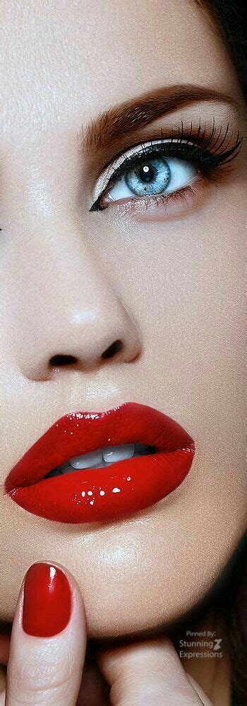 Stunning Eyes Most Beautiful Faces Beautiful Lips Red Lipsticks